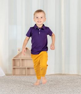 Fioletowa koszulka polo dla Chłopca