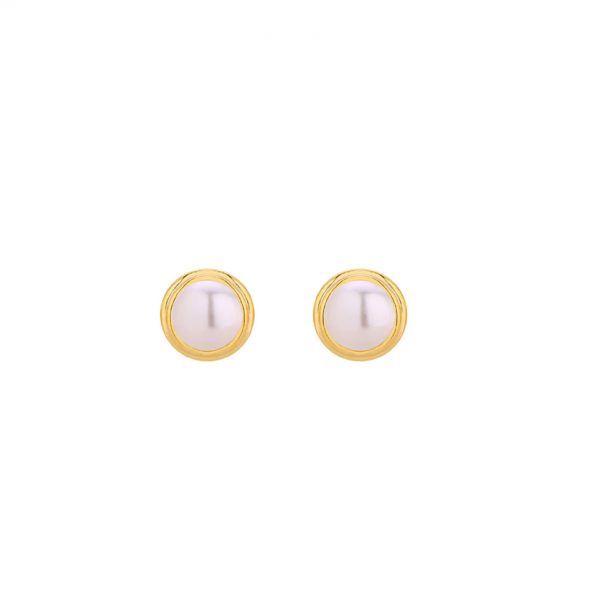 Kolczyki sztyfty z białymi perłami