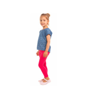 Amarantowe (różowe) legginsy dla dziewczynki, elastyczne 92, 104, 116, 140