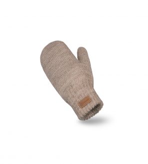 Damskie rękawiczki zimowe z jednym palcem kolor kawowy