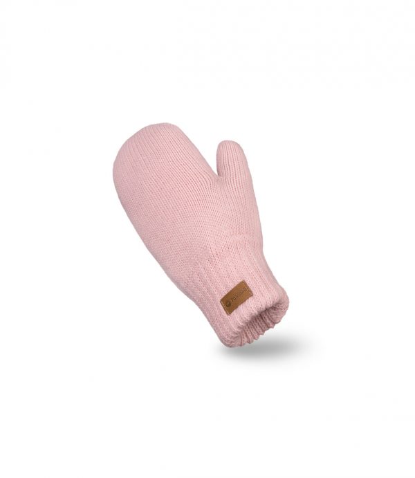 Różowe damskie rękawiczki zimowe z jednym palcem