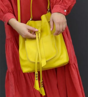 Worek miejski, torebka, plecak 3in1 żółty pick