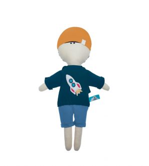 Zabawka Przytulanka "Ziomek" w bluzie z rakietą kosmiczną 40cm