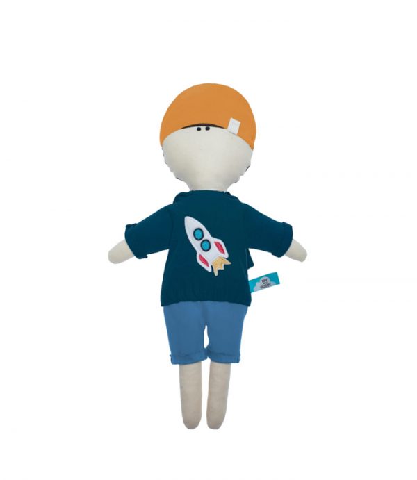 Zabawka Przytulanka "Ziomek" w bluzie z rakietą kosmiczną 40cm
